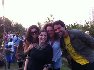 Luciana Cury, Carla Link, Roberta Soares e Jó da Silva Ferreira reunidos durante o IV Festival Praça da Nascente